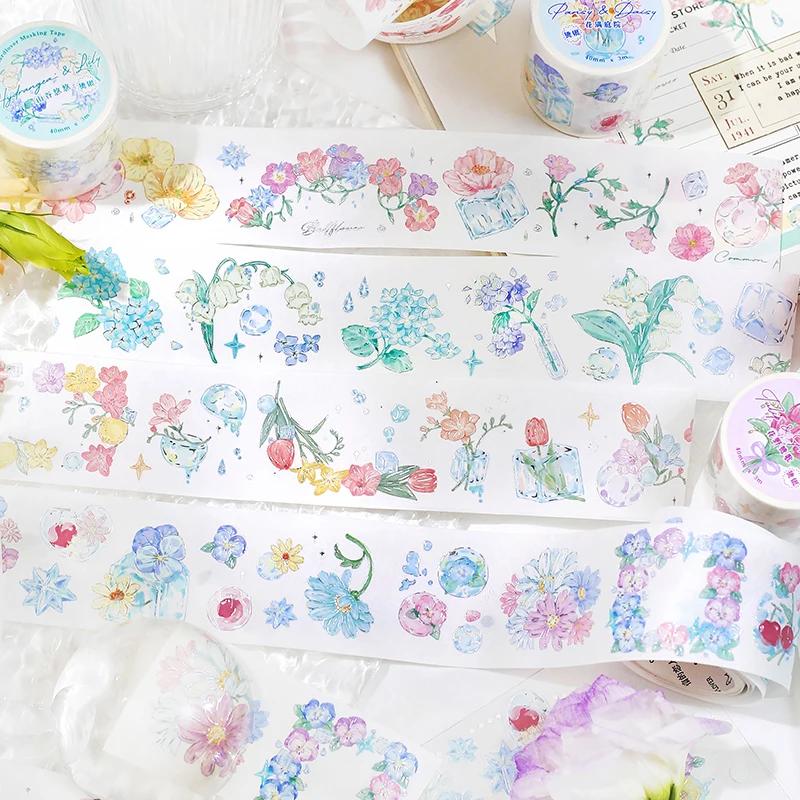 8PCS/LOT Colorful Glass Dream series retro paper masking washi tapes